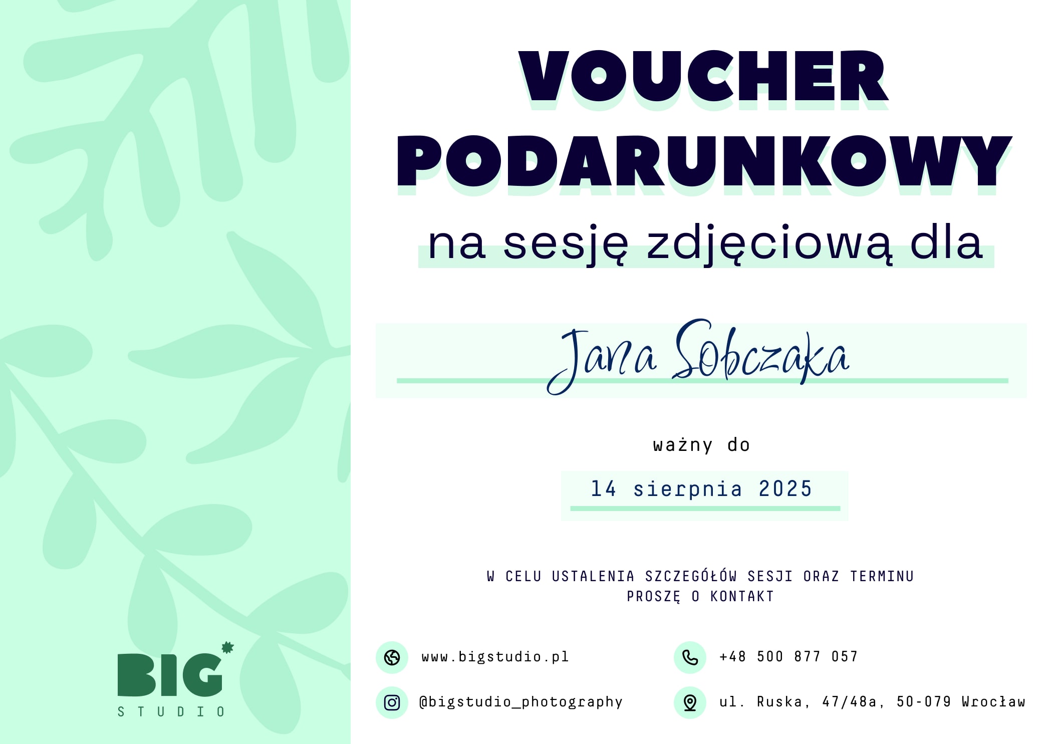 Voucher podarunkowy